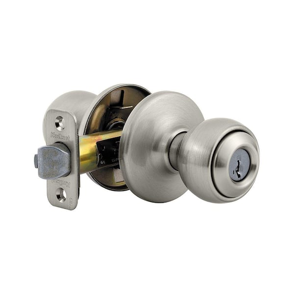 Kwikset Polo Satin Nickel Entry Door Knob Featuring SmartKey Security  TST400P15SMK6V2 The Home Depot
