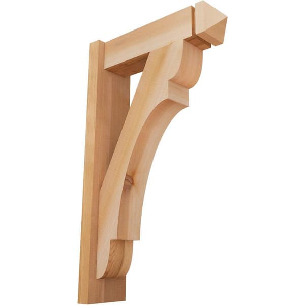 Ekena Millwork 6 in. x 30 in. x 18 in. Western Red Cedar Olympic Arts and Crafts Smooth Outlooker