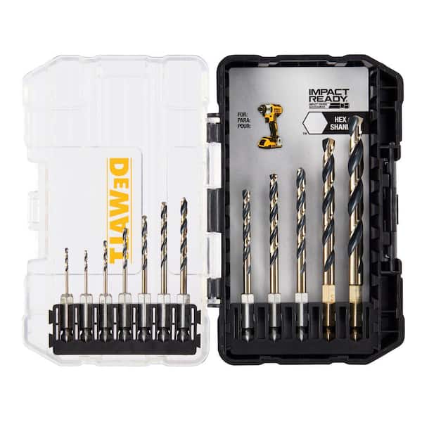 DEWALT 1/16 in. Black and Gold Impact Ready Drill Bit (2-Pack)