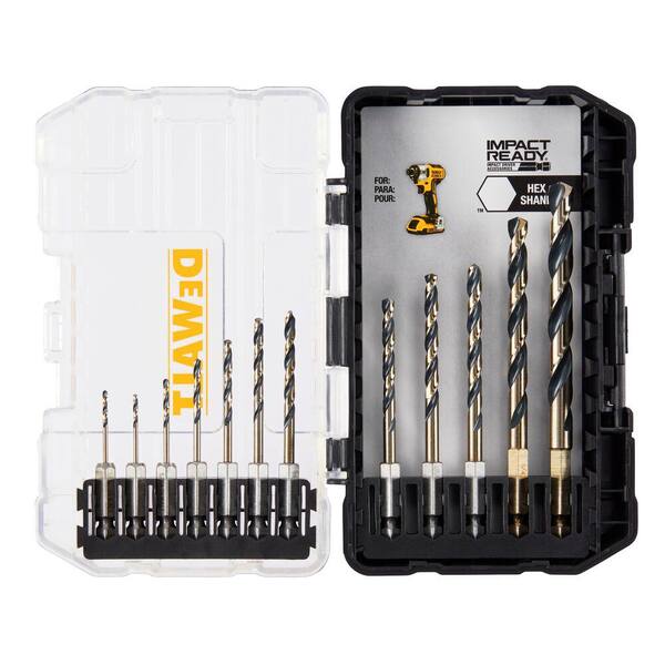 DEWALT Black And Gold Impact Ready Metal Drill Bit Set (18-Piece ...