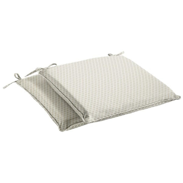 SORRA HOME Sunbrella Detail Linen Square Outdoor Seat Cushion (2-Pack)