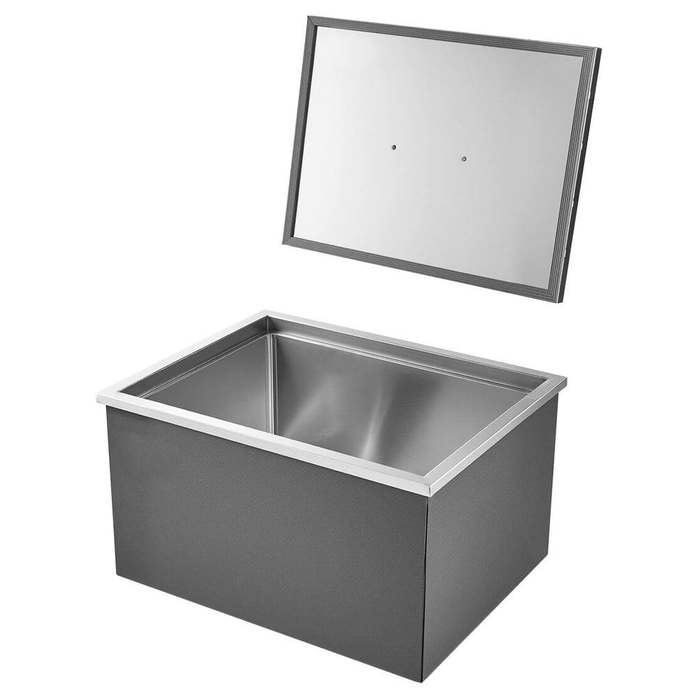 Drop-in Ice Chest 22x17x12in. Stainless Steel, 45.3 Qt. Commercial Ice Bin with Pot Lid & Drain for Outdoor Kitchen/Bar price history on PriceWatchPro