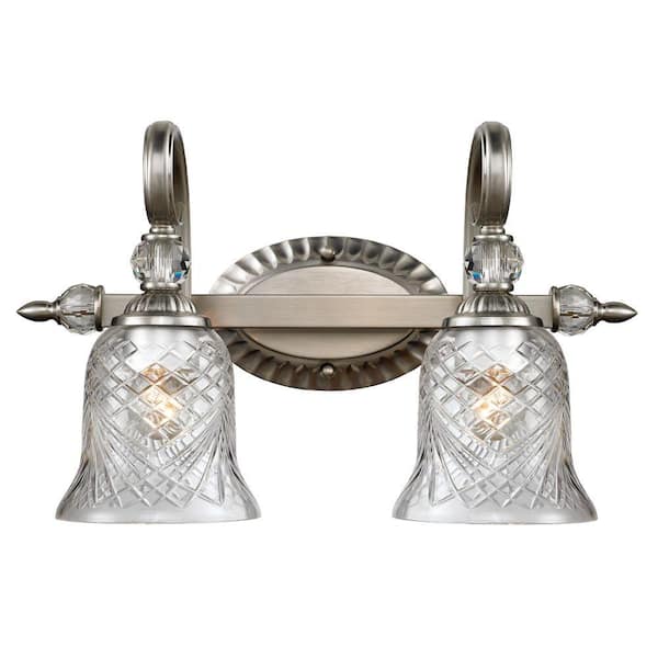 Unbranded Isaura Collection 2-Light Pewter Bath Vanity Light