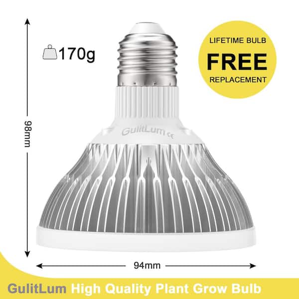 BIBIVIS 18-Watt E26/E27 78 True White (3500K) LEDs Grow Light Bulb with  Balanced Spectrum for Regular Lamps, 180-Watt Equivalent ZT20_E6F - The  Home Depot