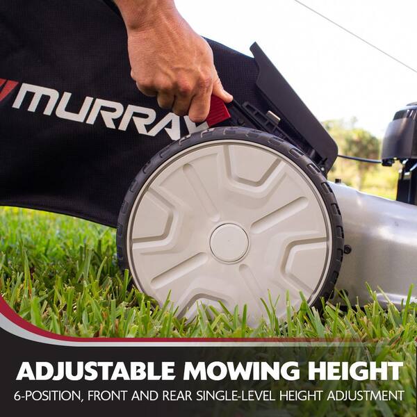 Murray - 21 in. 140 cc Briggs and Stratton Walk Behind Gas Push Lawn Mower with Height Adjustment and with Mulch Bag