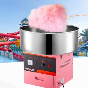 Commercial Cotton Candy Machine 20.5 in.1030-Watt Electric Floss Maker for Family and Various Party,Pink