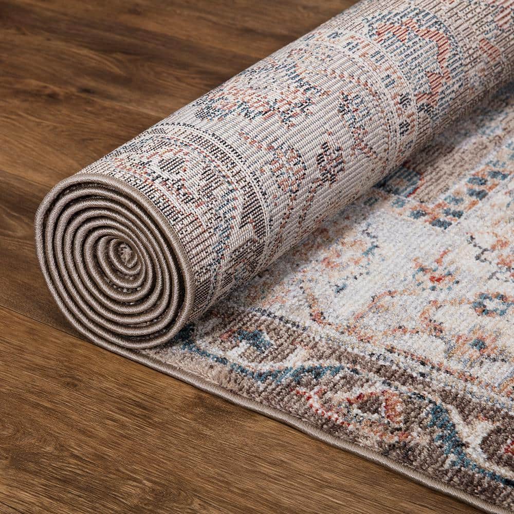Elegant Pandora Handmade Synthetic Area Rug, 55"x39", Brown