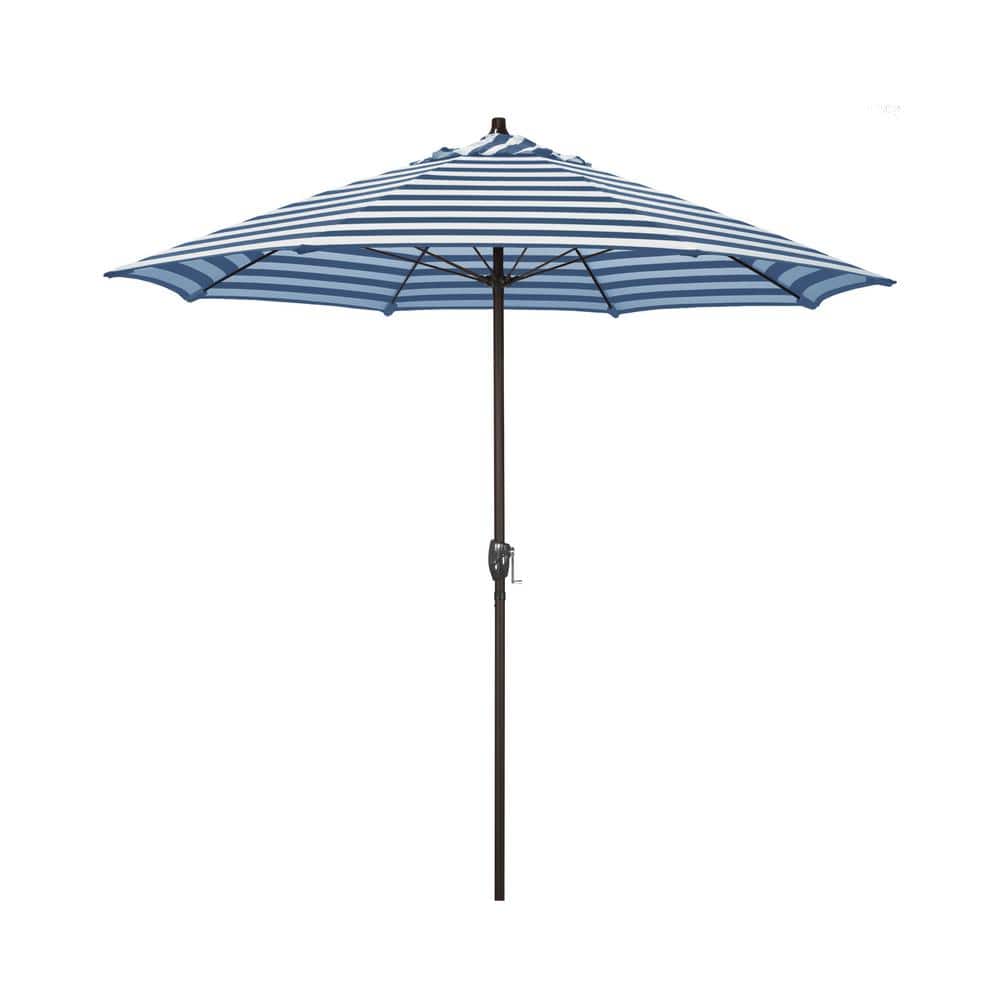 7.5 ft. Bronze Aluminum Market Patio Umbrella with Fiberglass Ribs and Auto Tilt in Cabana Regatta Sunbrella price history on PriceWatchPro