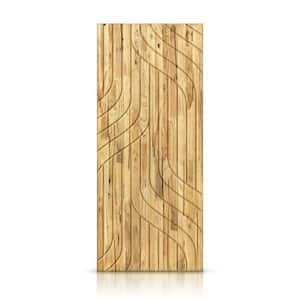 24 in. x 84 in. Hollow Core Weather Oak Stained Solid Wood Interior Door Slab