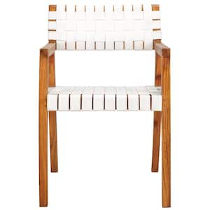 Cire White/Natural 15.5 in. Mahagony Dining Chair