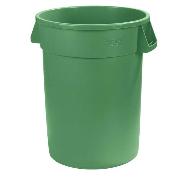 Carlisle Bronco 32 Gal. Green Round Trash Can (4-Pack)