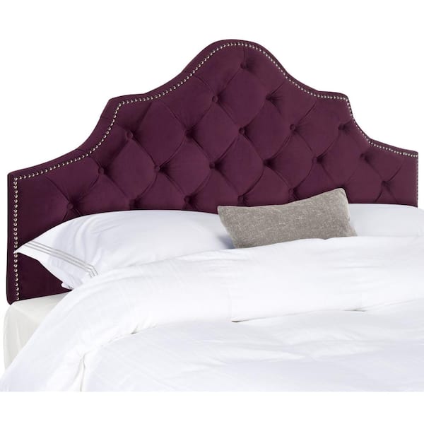 SAFAVIEH Arebelle Purple Queen Upholstered Headboard MCR4036F-Q - The ...