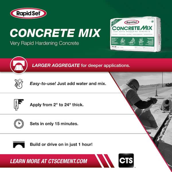 Rapid Set 60 lbs. High-Performance, Rapid-Hardening Concrete Mix