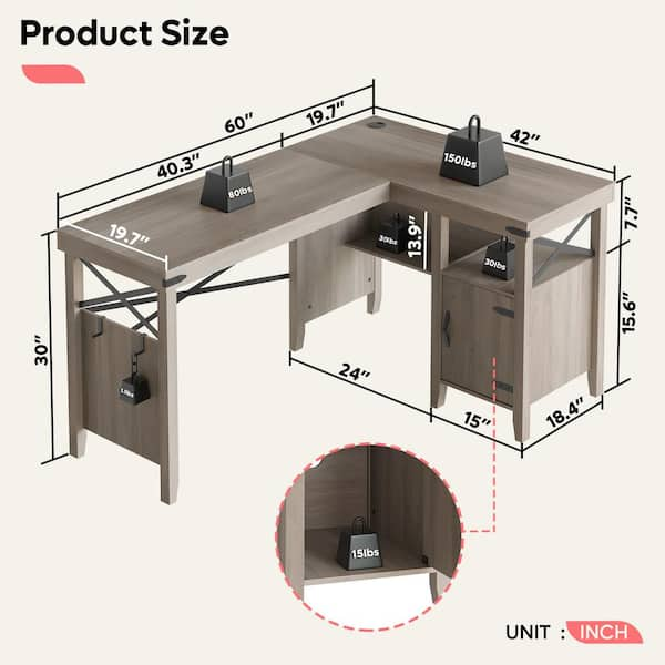 Medium Size Office Table, With Storage