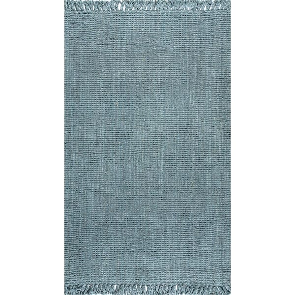 JONATHAN Y Natural Fiber 4 X 6 (ft) Jute Natural Indoor Solid  Bohemian/Eclectic Area Rug in the Rugs department at