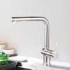 Satico Robust Brass Single Handle Pull Out Sprayer Kitchen Faucet in ...