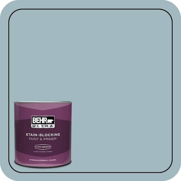 BEHR ULTRA 1 qt. #BIC-23 Hopeful Blue Extra Durable Eggshell Enamel Interior Paint & Primer