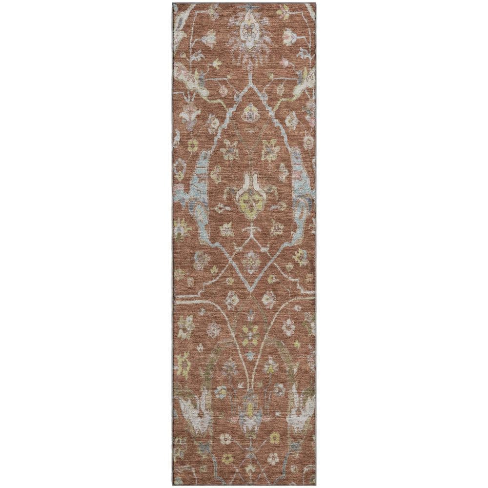 Mayfield Premium Machine Washable Abstract AMF2233 Paprika 2 ft. x 7 ft. Runner Rug price history on PriceWatchPro