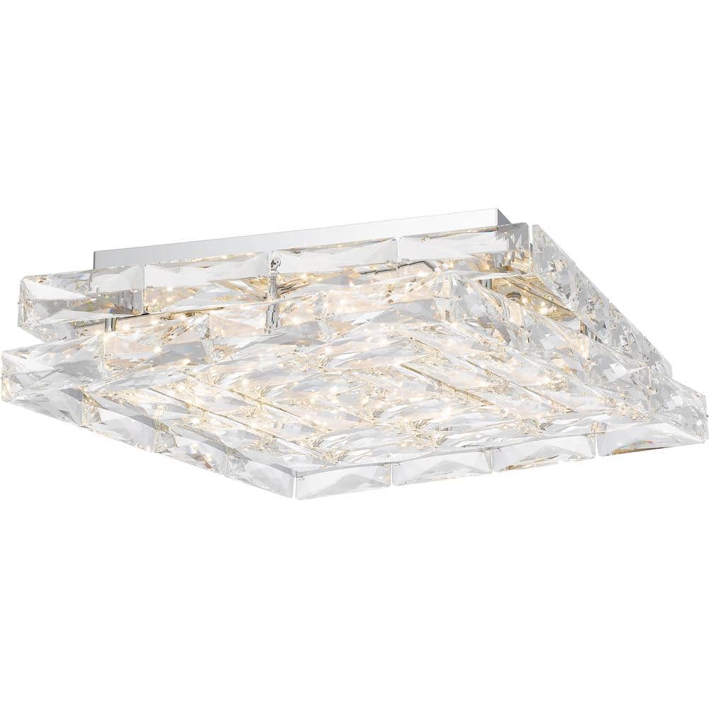 Milania 14.75 in. Polished Chrome Integrated LED Flush Mount price history on PriceWatchPro