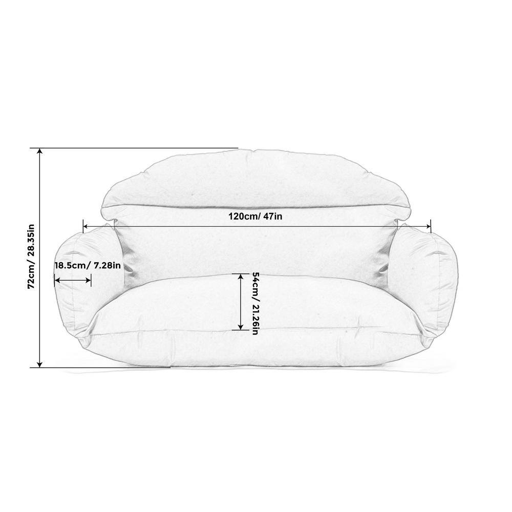Black Cotton 2-Person Hanging Swing Chair Cushion