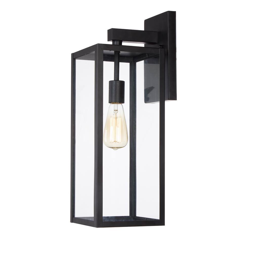 1-Light outdoor wall light with black finish and clear glass shade, 1*E26 price history on PriceWatchPro