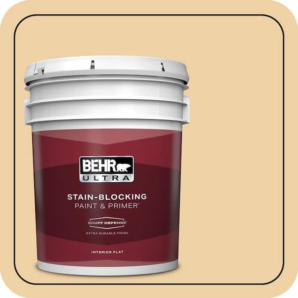 BEHR ULTRA 5 gal. Home Decorators Collection #HDC-CT-01 Amber Moon Extra-Durable Flat Interior Paint & Primer