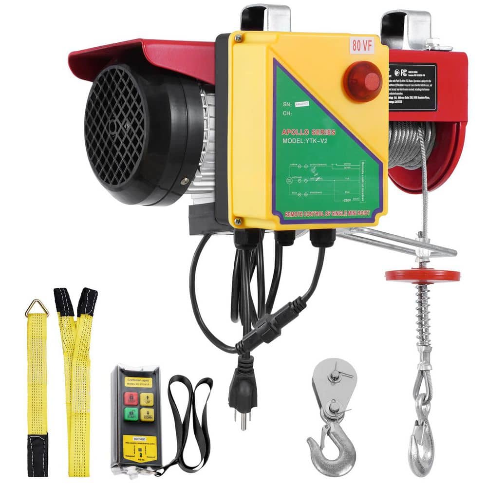 Electric Hoist 1760 lbs.120-Volt Electric Winch w/ 328 ft.Wireless Remote Control 40 ft.Cable Lifting Height 2025 Update price history on PriceWatchPro