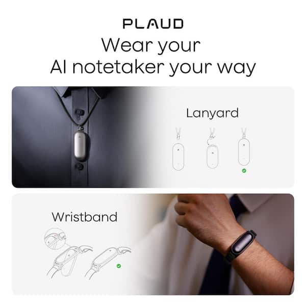 PLAUD NotePin AI Voice Recorder, Black NP-64G-GR-1 - The Home Depot
