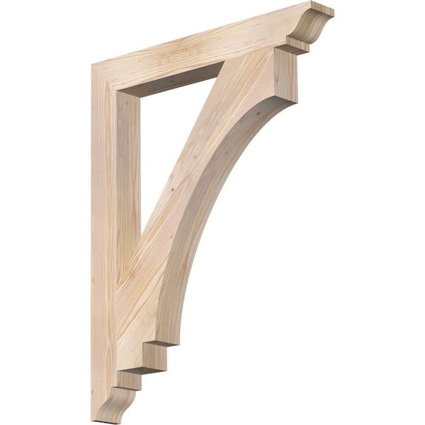 Ekena Millwork 3.5 in. x 36 in. x 28 in. Douglas Fir Imperial Traditional Smooth Bracket