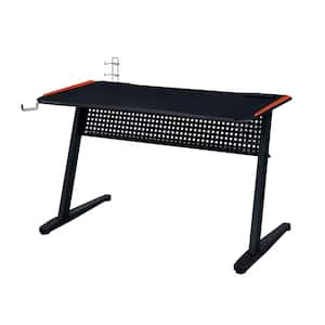 Dragi 24 in. Rectangular Black & Red Finish with MDF, PVC Paper, Metal Materials Gaming Table with 2 Controller Racks.