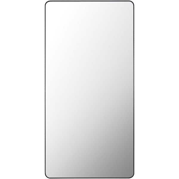 Aranya 22 in. x 65 in. Black Framed Full Length Leaning Mirror