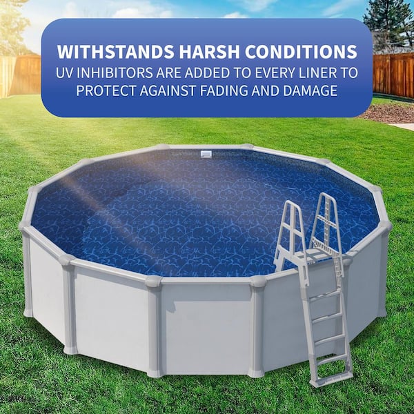 Blue Wave Pebble Cove 15 ft. x 30 ft. Oval Heavy Gauge Unibead