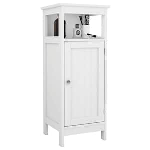 12.6 in. W x 12 in. D x 31.5 in. H White Single Door Bathroom Linen Cabinet