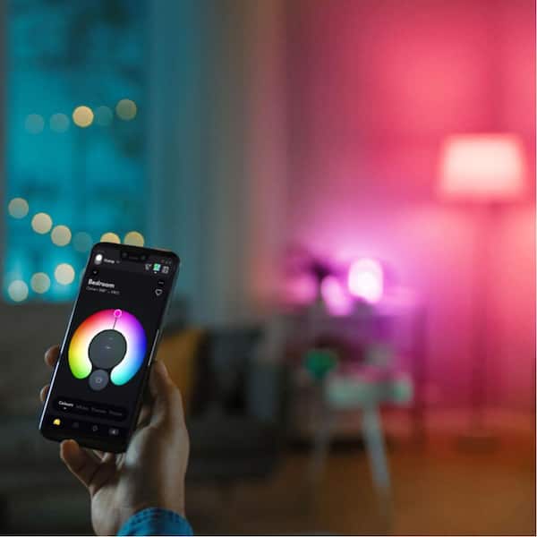 60-Watt Equivalent Smart 2-A19 LED Light Bulbs and 1-Switch Kit, Works with Alexa/Hey Google/HomeKit Multi-Color (1-Kit)