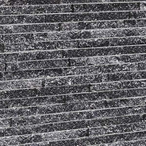 Slender Strip 3 in. x 12 in. Midnight Sparkle Split Face Marble Wall Tile (5.28 sq. ft./Case)