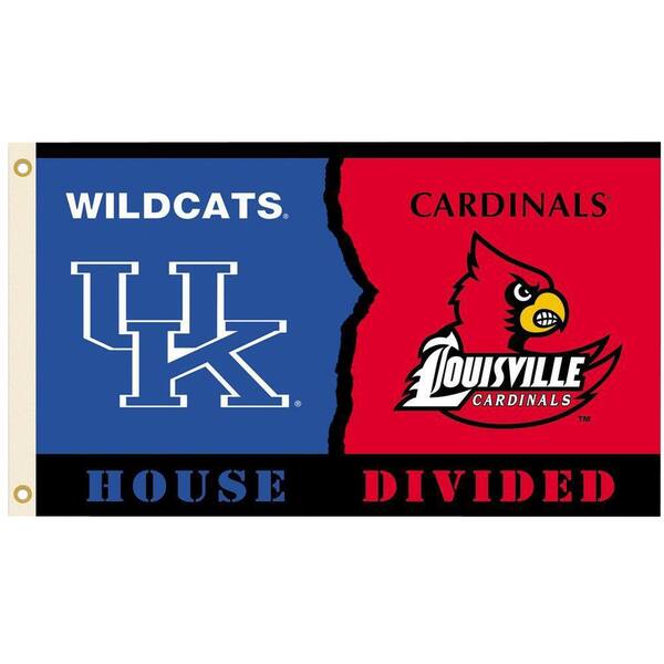 BSI Products NCAA 3 ft. x 5 ft. Kentucky/Louisville Rivalry House Divided Flag