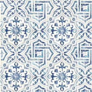 Sonoma Blue Spanish Tile Blue Wallpaper Sample