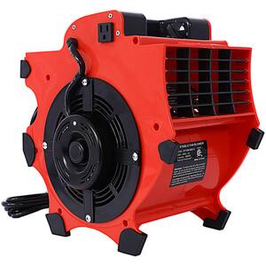 3- Spd Heavy Duty Design Impact Resistant Blower Fan in. Red w Built-in Overload Protection, 4 Angle Position, 1200 CFM