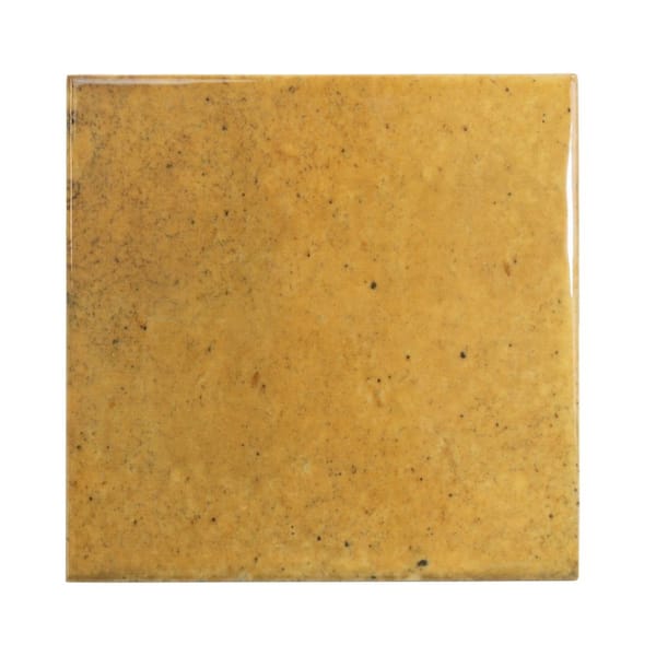 Apollo Tile Antiek 3.94 in. x 3.94 in. Glossy Orange Ceramic