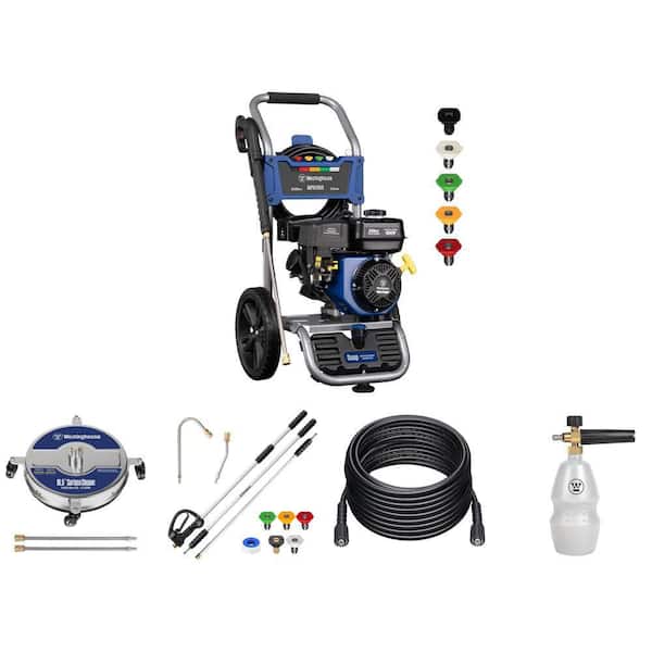 3400 PSI 2.6 GPM Pressure Washer, 16.5 in. Surface Cleaner, 10.5 ft. Wand, 50 ft. Hose and Foam Cannon Combo