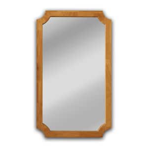 CHLOE'S Reflection Rectangular Wood-Framed Maple Finish Wall Mirror 33 in. H x 20 in. W