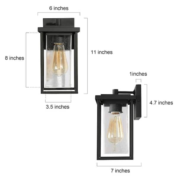 Black Square Indoor/Outdoor Lantern-Choose from 17 or 13