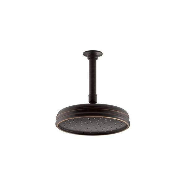 KOHLER Traditional 1-Spray 8 in. Round Rainhead Showerhead in Oil-Rubbed Bronze