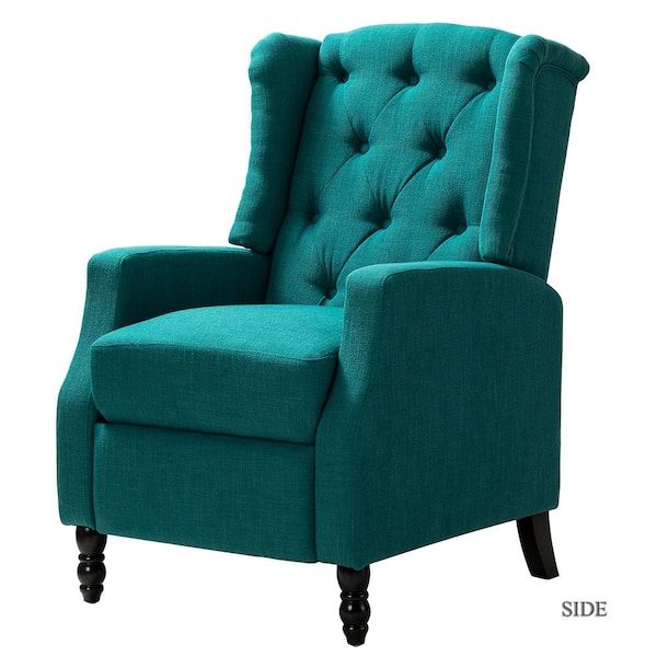 teal velvet recliner