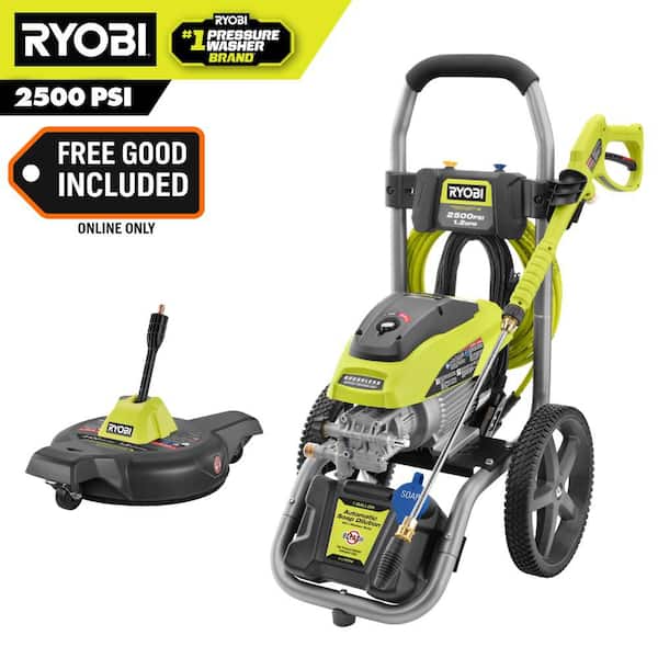 2500 PSI 1.2 GPM Cold Water Electric Pressure Washer and 12 in. Surface Cleaner with Caster Wheels