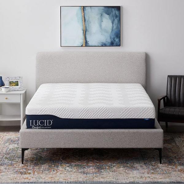 lucid memory foam hybrid mattress queen