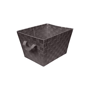 8 in. H x 12 in. W x 10 in. D Brown Fabric Cube Storage Bin