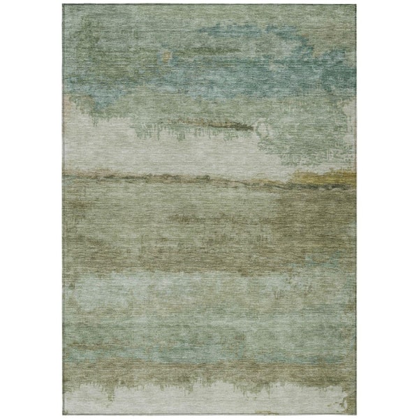Addison Rugs Chantille Machine Washable Indoor/Outdoor Abstract ACN2156 Green 3 ft. x 5 ft. Area Rug