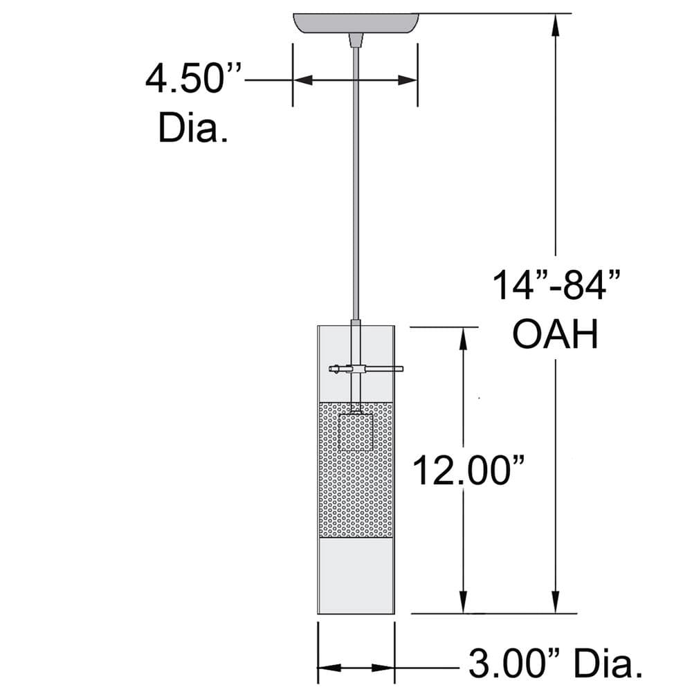 Urban Loft 12" Mini Pendant in Brushed Steel with Clear Glass