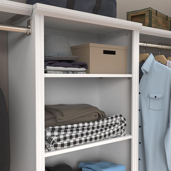 ClosetMaid - Impressions Basic Plus 60 in. W - 120 in. W White Wood Closet System